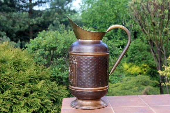 Огромный зольник с голландским сюжетом. Европа. Медь