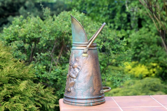 Винтажный зольник ручной работы. Медь. Голландский сюжет