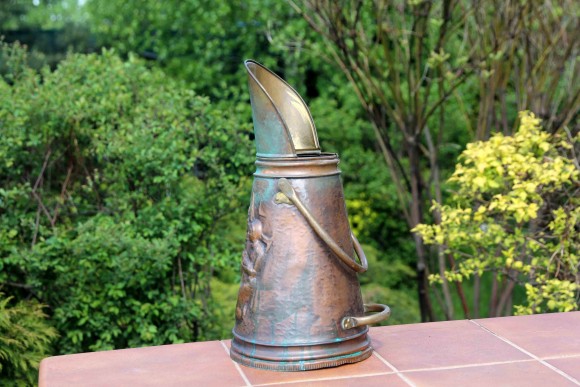 Винтажный зольник ручной работы. Медь. Голландский сюжет