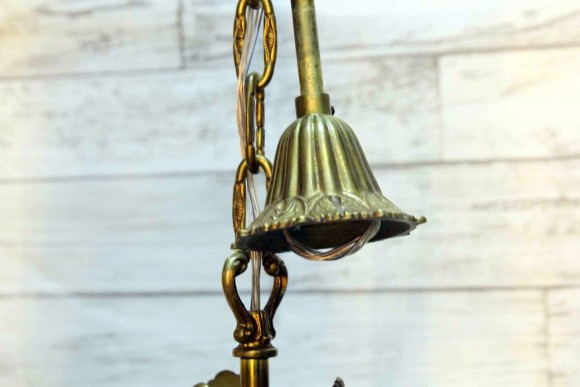 Огромная тяжелая бронзовая люстра. Винтаж. Середина 20 вв