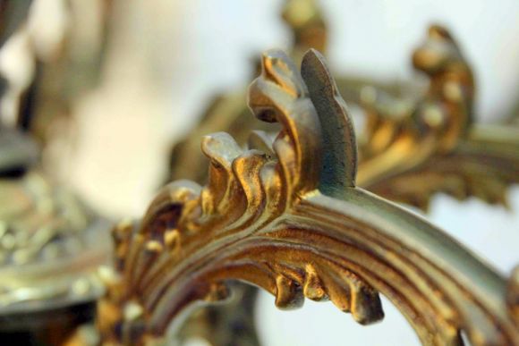 Огромная тяжелая бронзовая люстра. Винтаж. Середина 20 вв