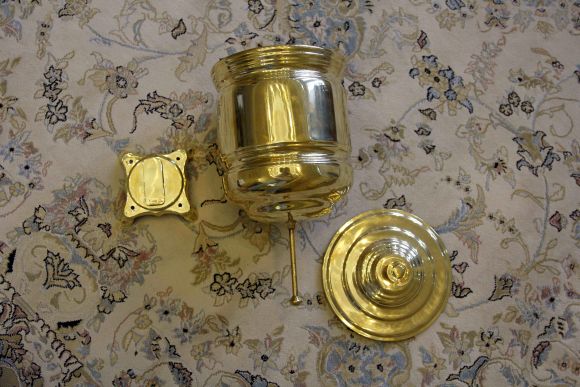 Антикварный рукомойник из латуни. Европа. Начало 20 века