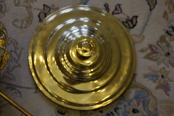 Антикварный рукомойник из латуни. Европа. Начало 20 века