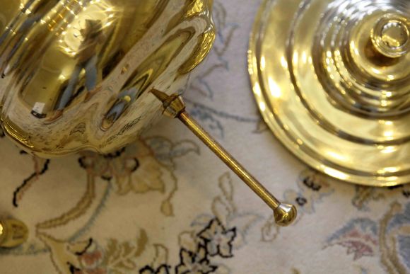 Антикварный рукомойник из латуни. Европа. Начало 20 века