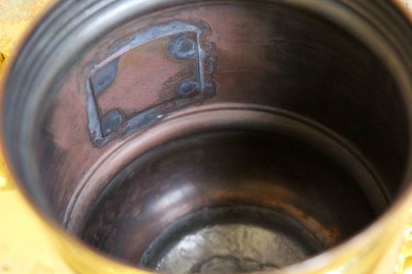 Антикварный рукомойник из латуни. Европа. Начало 20 века