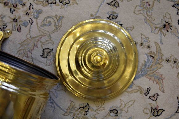 Антикварный рукомойник из латуни. Европа. Начало 20 века