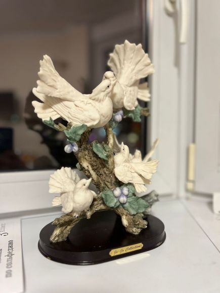 Трогательная сценка из холодного фарфора. Италия, винтаж.