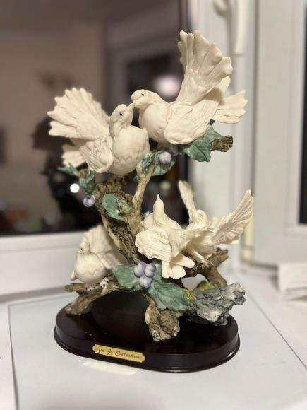 Трогательная сценка из холодного фарфора. Италия, винтаж.