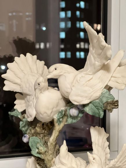 Трогательная сценка из холодного фарфора. Италия, винтаж.