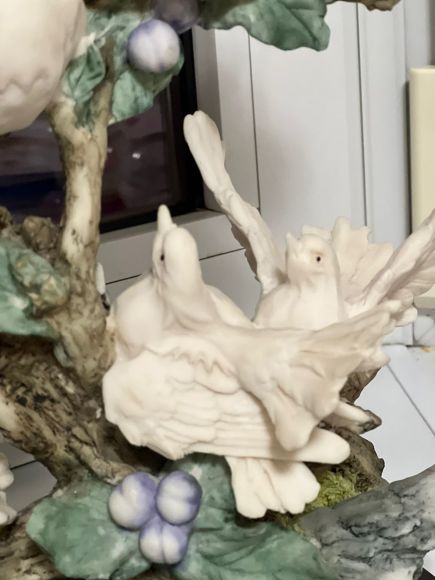 Трогательная сценка из холодного фарфора. Италия, винтаж.