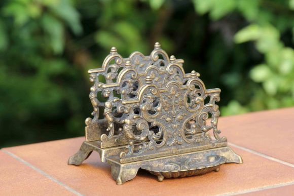 Антикварная салфетница из бронзы. Европа. Начало 20 века