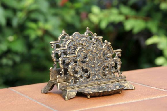 Антикварная салфетница из бронзы. Европа. Начало 20 века