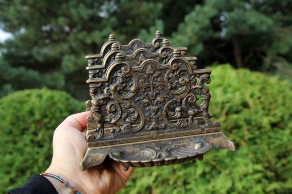 Антикварная салфетница из бронзы. Европа. Начало 20 века