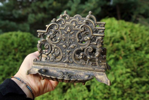 Антикварная салфетница из бронзы. Европа. Начало 20 века