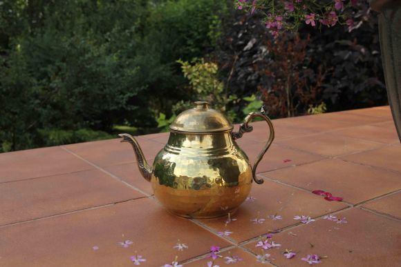 Винтажный чайник из латуни. Европа. Середина 20 века