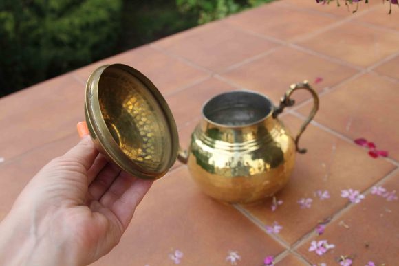 Винтажный чайник из латуни. Европа. Середина 20 века