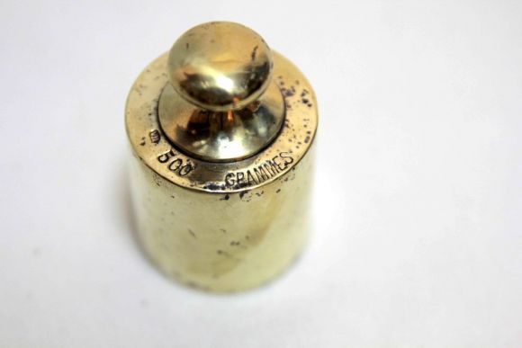 Антикварные гири из латуни 500 г. Европа. Начало 20 века