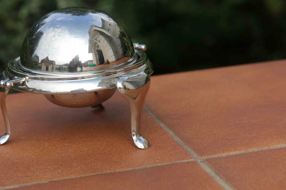 Красивая антикварная икорница.Европа.Начало 20 века