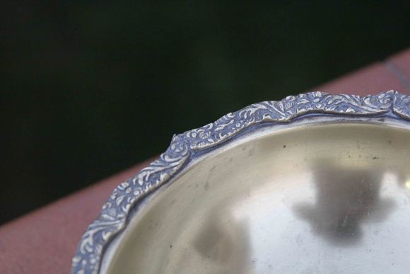 Винтажная чаша из латуни на ножках