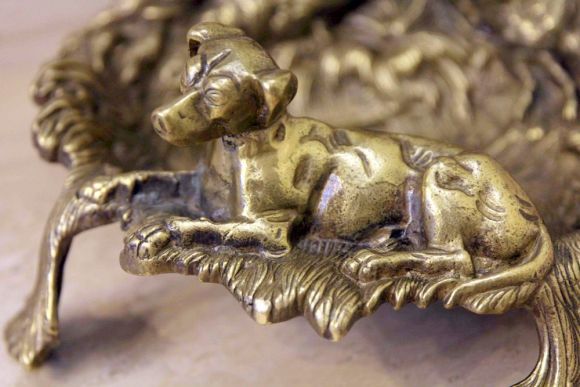 Старинная зонтница из бронзы. Стиль ОХОТА. Европа. Начало 20 века