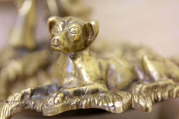 Старинная зонтница из бронзы. Стиль ОХОТА. Европа. Начало 20 века