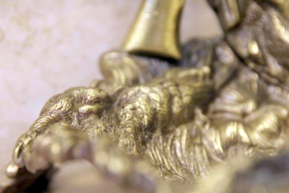 Старинная зонтница из бронзы. Стиль ОХОТА. Европа. Начало 20 века