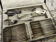 Старинный английский набор для сервировки рыбных блюд. На 12 персон.